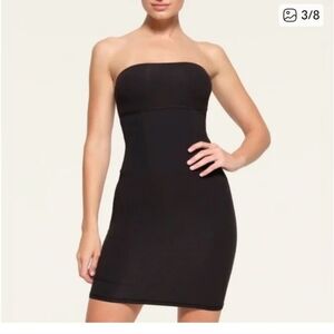 SKIMS Black Corset Mini Tube Dress